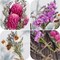 8 Pcs Mini Flower Bouquets Purple Natural Dried Flowers Bouquet Dry Flower&Leaves Lavender Dried Embossing Flower Bundles Plant Stem Bunch for DIY Craft,Photo Props,Wedding Decoration